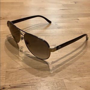 GUCCI GG4239/S Gold Glitter Aviator Sunglasses